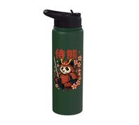 Panda Samurai Japanese Dog Katana Stainless Steel Insulated Water Bottle