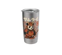 Panda Samurai Japanese Katana Stainless Steel Insulated Tumbler