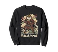 Panda Samurai Japanese Ukiyo-e Woodblock Style Art Sweatshirt