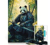 Panda Samurai Warrior 1000 Piece Jigsaw Puzzles for Adults Jigsaw Brain Play Relax Mind Sharp Edge Premium Gift (38x26cm)