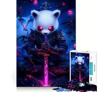 Panda Samurai Warrior Animal for Adults 1000 Piece Jigsaw Puzzle Thought Toy Anxiety Relief Precise Edge Thoughtful Gift (50x75cm)