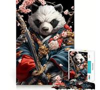 Panda Samurai Warrior for Adults 1000 Piece Jigsaw Puzzle Thought Toy Anxiety Relief Precise Edge Thoughtful Gift (50x75cm)