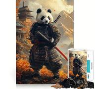 Panda Samurai Warrior Jigsaw for Teenagers 1000 Pieces Memory Boost Relaxing Fun Pattern Assembly (50x75cm)