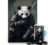 Panda Samurai Warrior Jigsaw Puzzles for Adults 1000 Piece Logic Boost Toy Group Joy Premium Edge Bday Surprise (50x75cm)