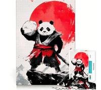 Panda Samurai Warrior Jigsaw Puzzles for Adults 1000 Pieces Strong Logic Toy Calming Play Clear Edge Artistic Gift (50x75cm)