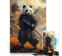 Panda Samurai Warrior Jigsaw Puzzles for Teenagers 1000 Pieces Strong Logic Toy Shared Fun Clear Edge Lovely Present (38x26cm)