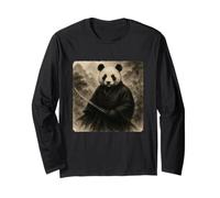 Panda Samurai Warrior Katana Kimono Zen Sumi-E Vintage Long Sleeve T-Shirt