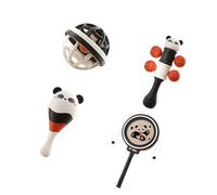 Panda Shape Rattle Toy Soft Strengthening Cognitive Ability Safe and Easy to Use for Physical Growth Baby 3/4/6/8pcs
