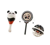 Panda Shape Rattle Toy Soft Strengthening Cognitive Ability Safe and Easy to Use for Physical Growth Baby 3/4/6/8pcs