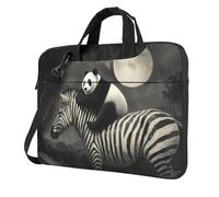 Panda Sitting On Zebra Back Laptop Bag Laptop Case 15.6 Inch Computer Bags Padded Sleeve Cover For Women Men