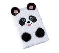 Panda Sketchbook - Fuzzy Diary A5 Embroidery Plush Animal, Notebook Soft Cover Journal Writing Drawing, Stationery Cute Design | For Boys Men Women Lady Friend Art Study School Creative Use