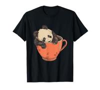 Panda Sleeping Cup Artwork Sleep Panda Bear Sleeping Animal T-Shirt