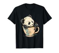 Panda Sleeping Cup Artwork Sleeping Animal Sleep Panda Bear T-Shirt