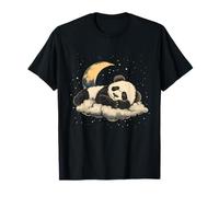 Panda Sleeping Sleep Panda Bear Sleepy Animal Moon Napping T-Shirt