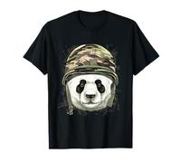 Panda Soldier Veteran Army Panda Bear Animal Lover T-Shirt