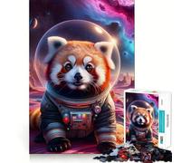 Panda Space Explorer Jigsaw Puzzle for Adults 1000 Pieces Intellect Toy Peaceful Fun Precise Cut Santa Wish List (50x75cm)