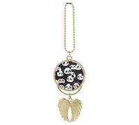 Panda Star Car Hanging Pendant, Zinc Alloy Rearview Mirror Charms - Relieve Visual Fatigue, Vintage Keychain Pendant, Lucky Car Interior Hanging Decoration, Golden-Style