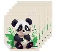 Panda Star Cloth Napkins for Hotel, Reusable Square Napkins Cloth 6 PCS Washable, Soft Absorbent Napkin for Family Dinners, Weddings, Thanksgiving, New Year Party