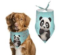 Panda Star Dog Bandanas for Feeding Grooming, Triangle Pet Bibs Washable Pets Scarf for Cats & Dogs