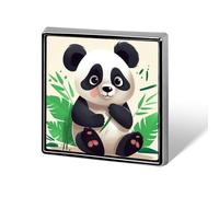 Panda Star Lapel Pin Brooches Square Fashion Brooch Pin Cute Button Badges Alloy Button Pins Enamel Pins Metal Pinback for Hat Shirt Clothing Bags