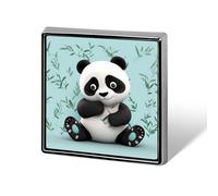 Panda Star Lapel Pin Fashion Brooch Pin Cute Button Badges Square Button Pins Enamel Pins Metal Pinback for Hat Shirt Clothing Bags Decoration