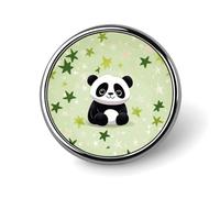 Panda Star Round Badge Pin Funny 1 Inch Button Brooch Lapel Pins Fashion Hat Shirt Pin Tie Tack Pinback Buttons Badge Party Supplies Decor Badges For Clothing Coat Hat Dress For Men Women