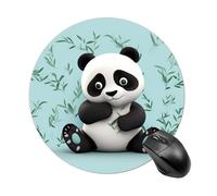 Panda Star Round Mouse Pad 7.8 Inch - Non-Slip Rubber Base Mouse Mat Portable Ergonomic Desk Mat for Office, Laptop, Travel, Wireless Mice Mats - Waterproof & Durable Design