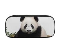 Panda Stars Pencil Case Waterproof Leather Pencil Pouch Multi-purpose Aesthetic Makeup Bag Cute Pen Bag Large Cosmetic Bag for Office Stationery, Travel