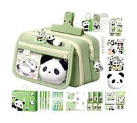 Panda Stationery Set, Student Friendly Design, 21x7.5x13cm, Panda Pencil Case, Pạndạ Kids School Supplies, Complete Stationery Kit, for Students Boys Girls School Classroom