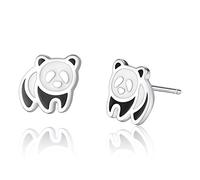 Panda Stud Earrings Hypoallergenic 925 Sterling Silver Gifts for Girls Kids -VIKI LYNN