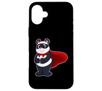 Panda Superhero Cape Case for iPhone 16 Plus