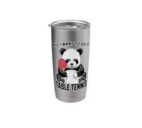 Panda Table Tennis All I Want to Do is Funny Bear Player Stainless Steel Insulated Tumbler