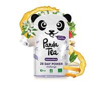 Panda Tea Immunitea Organic Detox Tea with Ginger Mint Fragrance 28 Hand-Sewn Cotton Sachets Green Tea