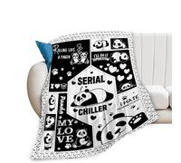 Panda Throw Blanket - Plush Fleece Flannel Soft Cozy Warm Fuzzy Panda Animal Blankets for Kids & Adults - Couch, Bed, Sofa - All Seasons - 50"X60"