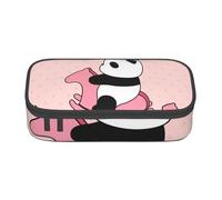 Panda Tour Large-Capacity Organized Pencil Case With Full-Print Design â€“ Durable Oxford Fabric Stationery Pouch Featuring Smart Multi-Zone Layout, Mesh Pocket, Adjustable Divider & 4 Pen Slots