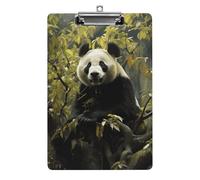 Panda Tree Clipboard, A4 Acrylic Clipboard with Hanging Hole, Ultra-Light Clip Board - Holds 100 Sheets, Shatterproof Document Holder for Office, 12.5" X 8.5"