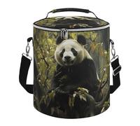 Panda Tree Lunch Bag, 15L Portable Leakproof Picnic Basket with Shoulder Strap, Insulated Picnic Cooler Bag for Camping, Beach, Hiking & Groceries
