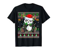 Panda Ugly Christmas Sweaters Holiday Santa Cute Xmas T-Shirt