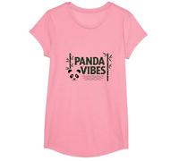 Panda Vibes Bamboo Forest Zen Animal Lover Gift T-Shirt, Girls, Pink, Small