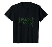 Panda Vibes Bamboo Forest Zen Animal Lover Gift T-Shirt, Kids, Black, 3 Years