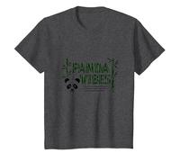 Panda Vibes Bamboo Forest Zen Animal Lover Gift T-Shirt, Kids, Dark Heather Grey, 12 Years