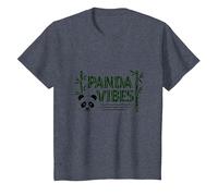 Panda Vibes Bamboo Forest Zen Animal Lover Gift T-Shirt, Kids, Heather Blue, 4 Years