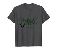Panda Vibes Bamboo Forest Zen Animal Lover Gift T-Shirt, Men, Dark Heather Grey, 4XL