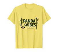Panda Vibes Bamboo Forest Zen Animal Lover Gift T-Shirt, Men, Lemon, XL