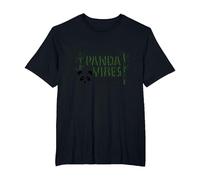 Panda Vibes Bamboo Forest Zen Animal Lover Gift T-Shirt, Men's Big and Tall, Black, 6X Tall
