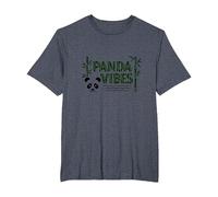 Panda Vibes Bamboo Forest Zen Animal Lover Gift T-Shirt, Men's Big and Tall, Heather Blue, 5X Tall
