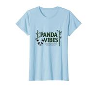 Panda Vibes Bamboo Forest Zen Animal Lover Gift T-Shirt, Women, Baby Blue, L