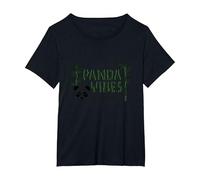Panda Vibes Bamboo Forest Zen Animal Lover Gift T-Shirt, Women's Plus, Black, 4X