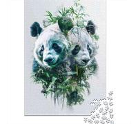 Panda Wall Art Print-6 1000 Piece Jigsaw Puzzle for Adults, 38x26cm/1000pcs, New Year Indoor Activity, Winter Downtime And Winter Weekends