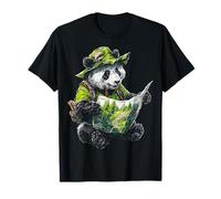 Panda Wandering Nature Animal Motif Illustration Panda T-Shirt